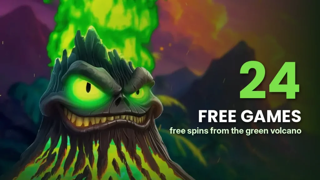 Green volcano of 3 Spirit Volcanoes and 24 Free Games